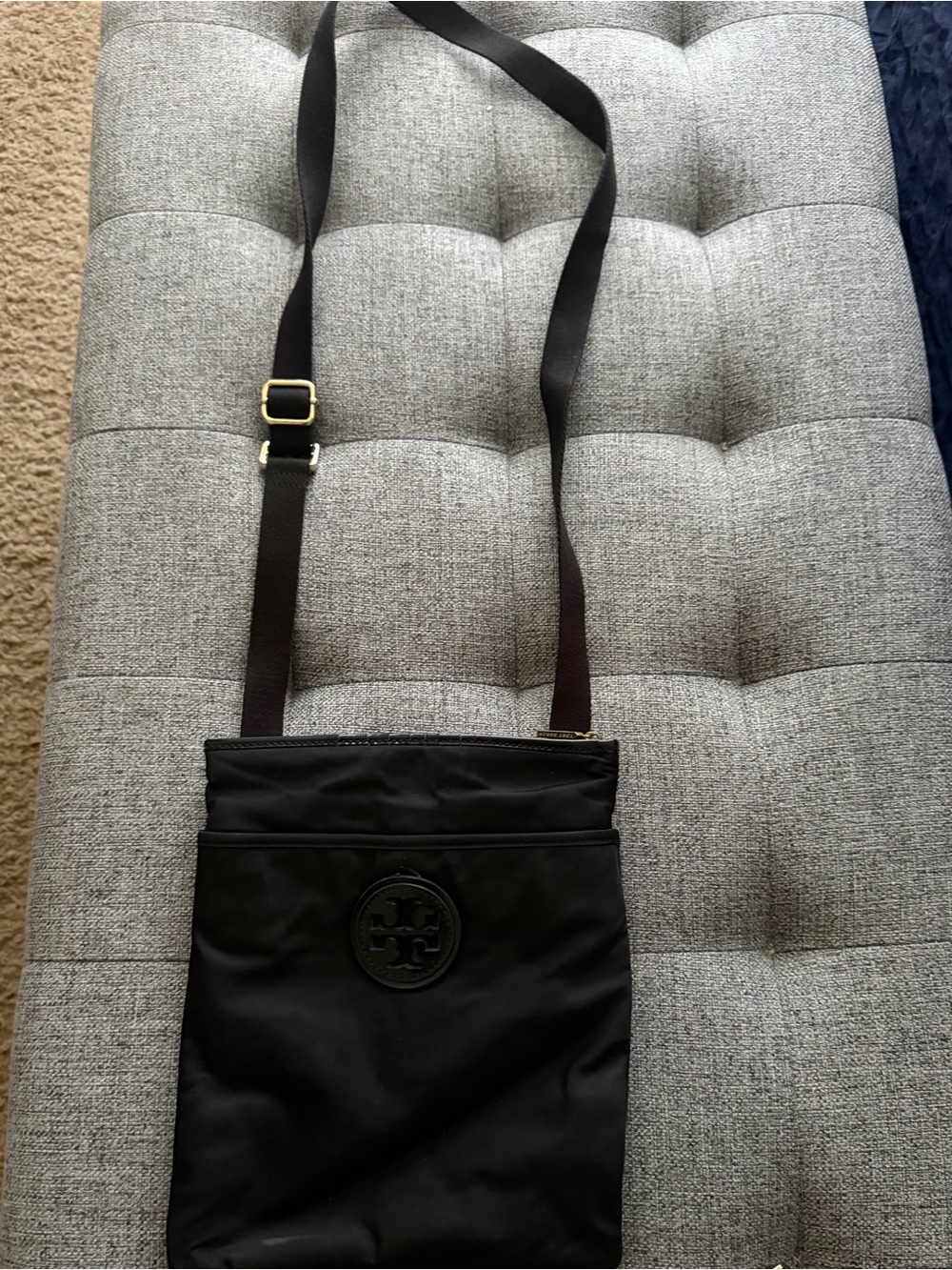 Black Crossbody Bag with Adjustable Strap